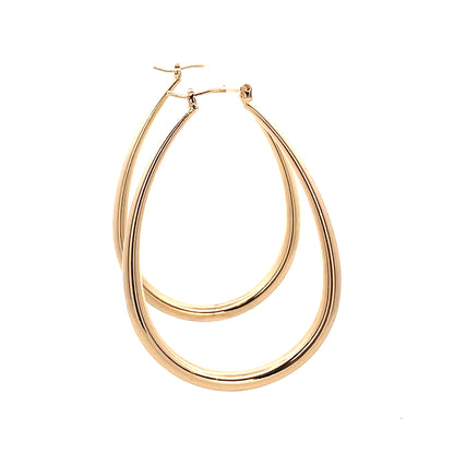 Hollow Oval Plain Earring - 09