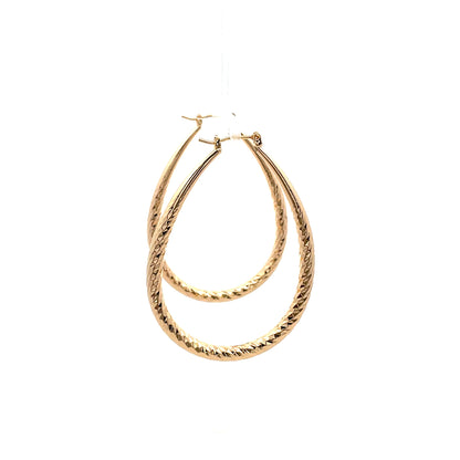 Hollow Oval Design Earring - 07