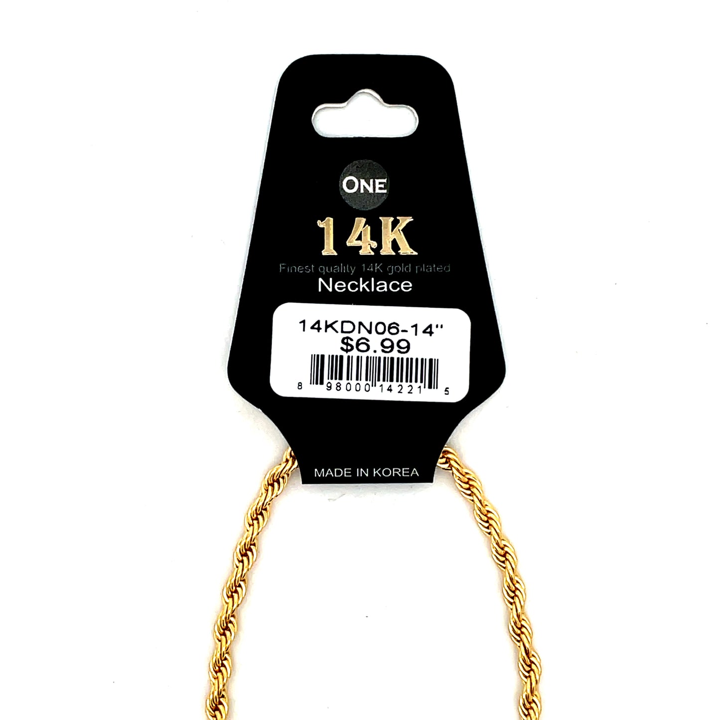 14K KIDS NECKLACE #06 - ROPE 14 inch 3mm