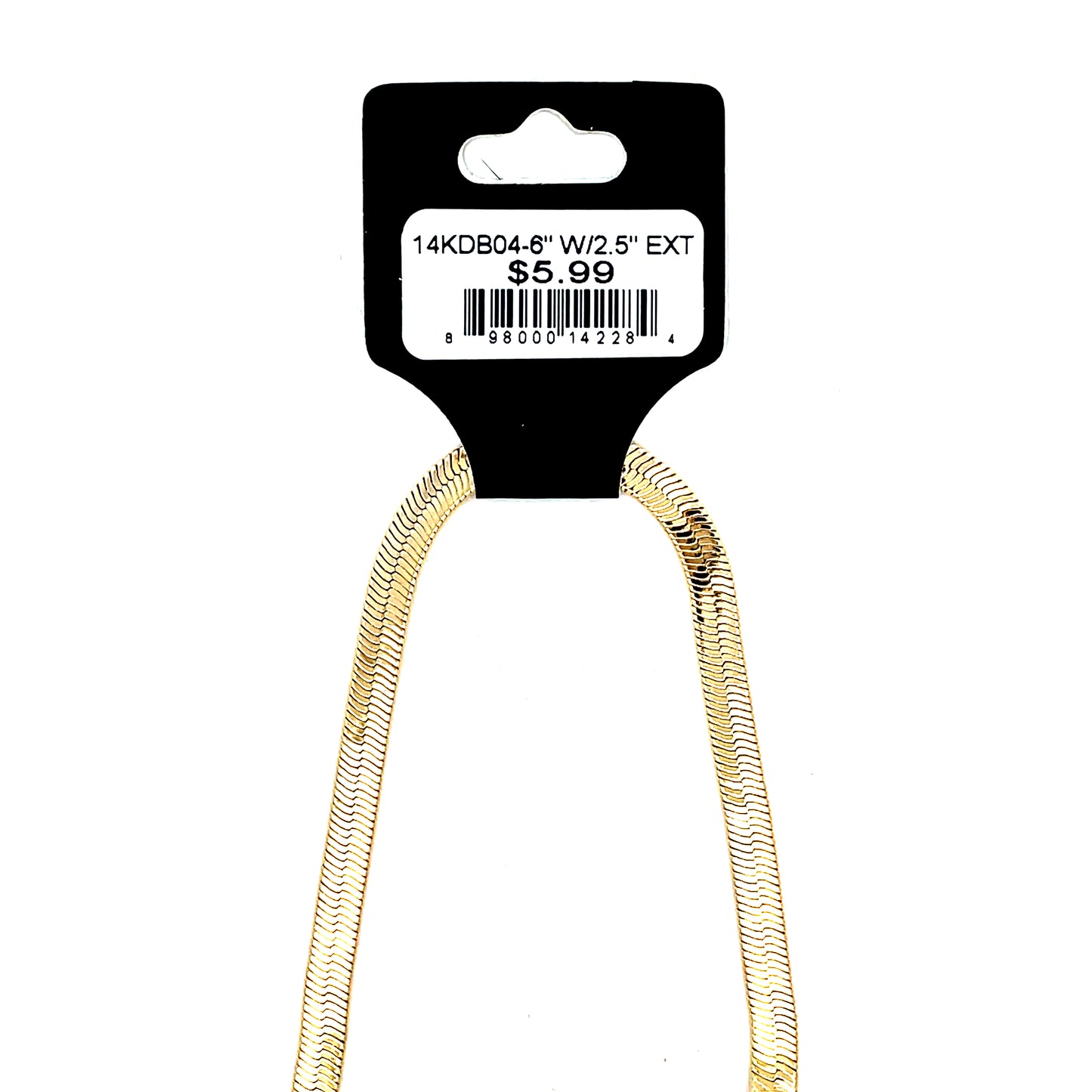 14K KIDS BRACELET #04 - HERRINGBONE 6 inch 4mm