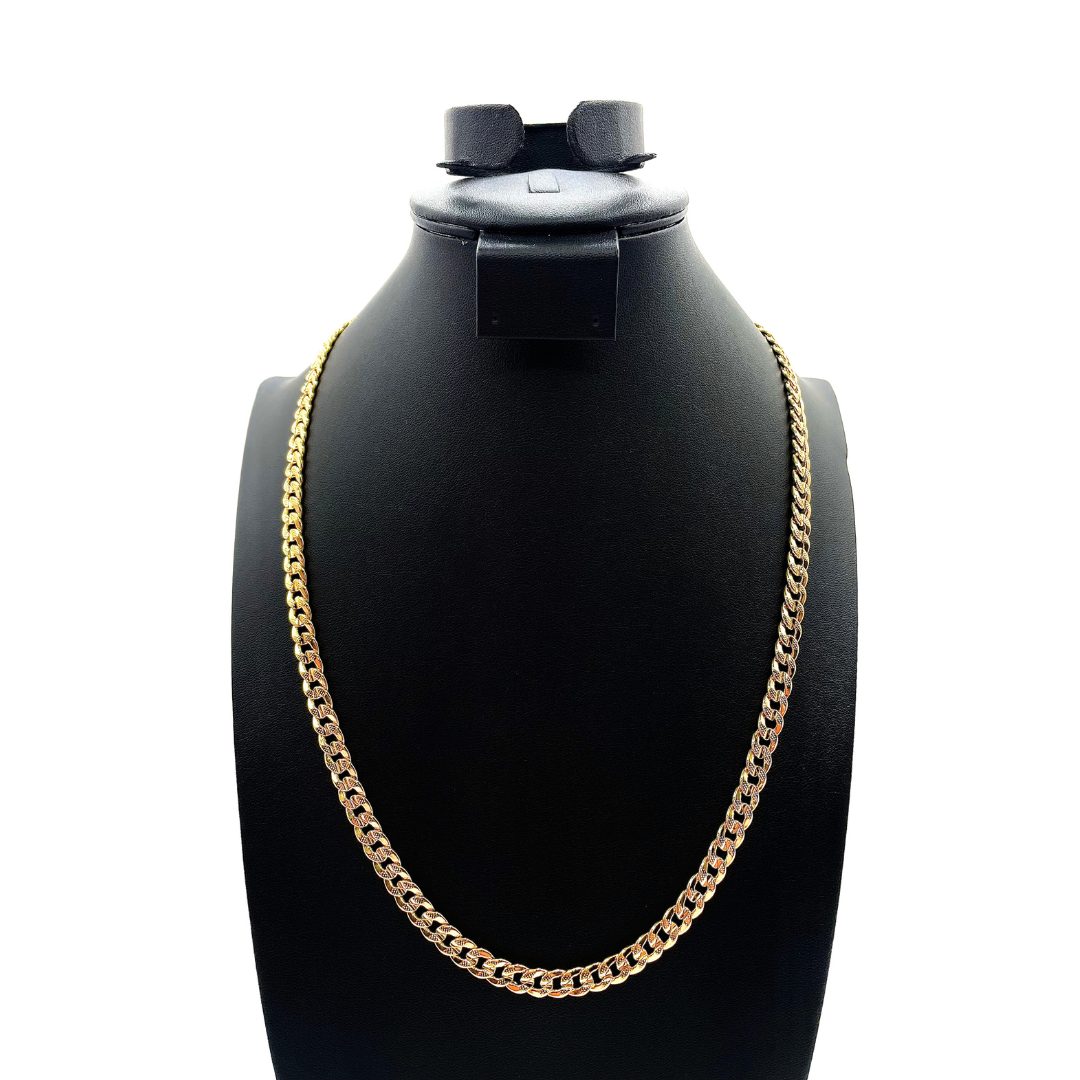 14K Chain Necklace #52 - FROST CUBAN 24inch 8mm