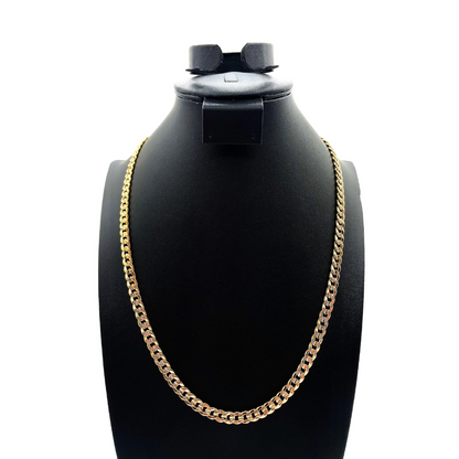 18K Chain Necklace #52 - FROST CUBAN 24inch 8mm