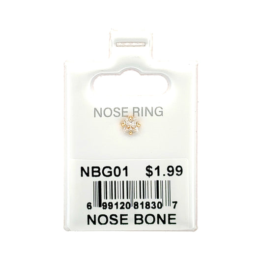 Stainless Steel Nose Ring - Bone #01