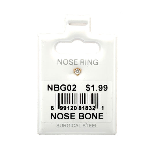 Stainless Steel Nose Ring - Bone #02