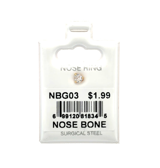 Stainless Steel Nose Ring - Bone #03