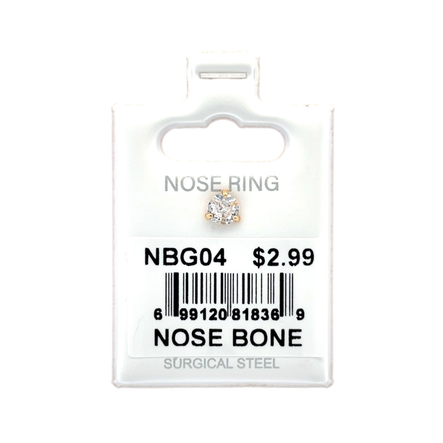 Stainless Steel Nose Ring - Bone #04