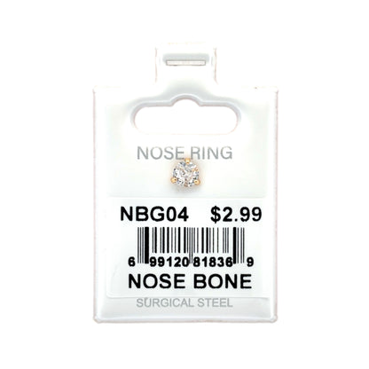 Stainless Steel Nose Ring - Bone #04