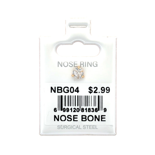Stainless Steel Nose Ring - Bone #04