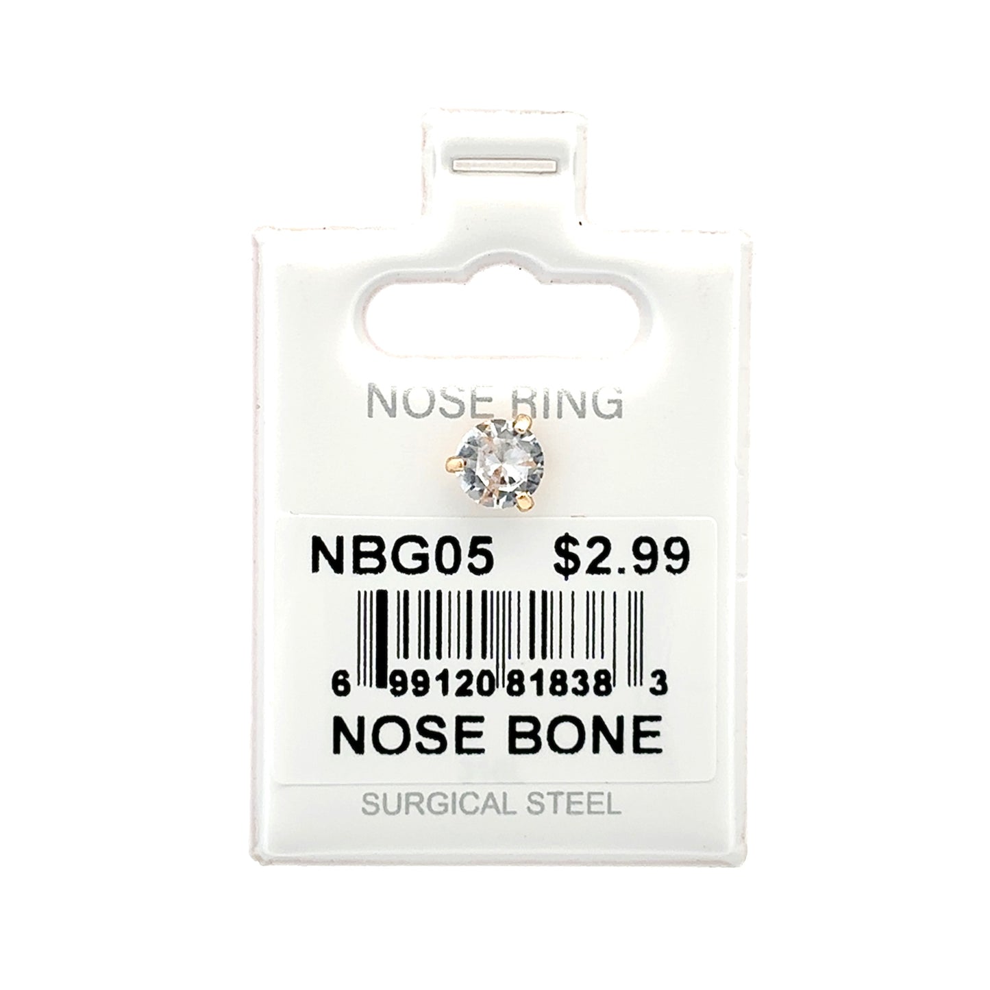 Stainless Steel Nose Ring - Bone #05