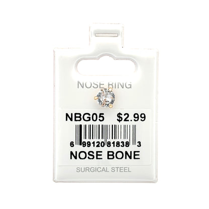 Stainless Steel Nose Ring - Bone #05