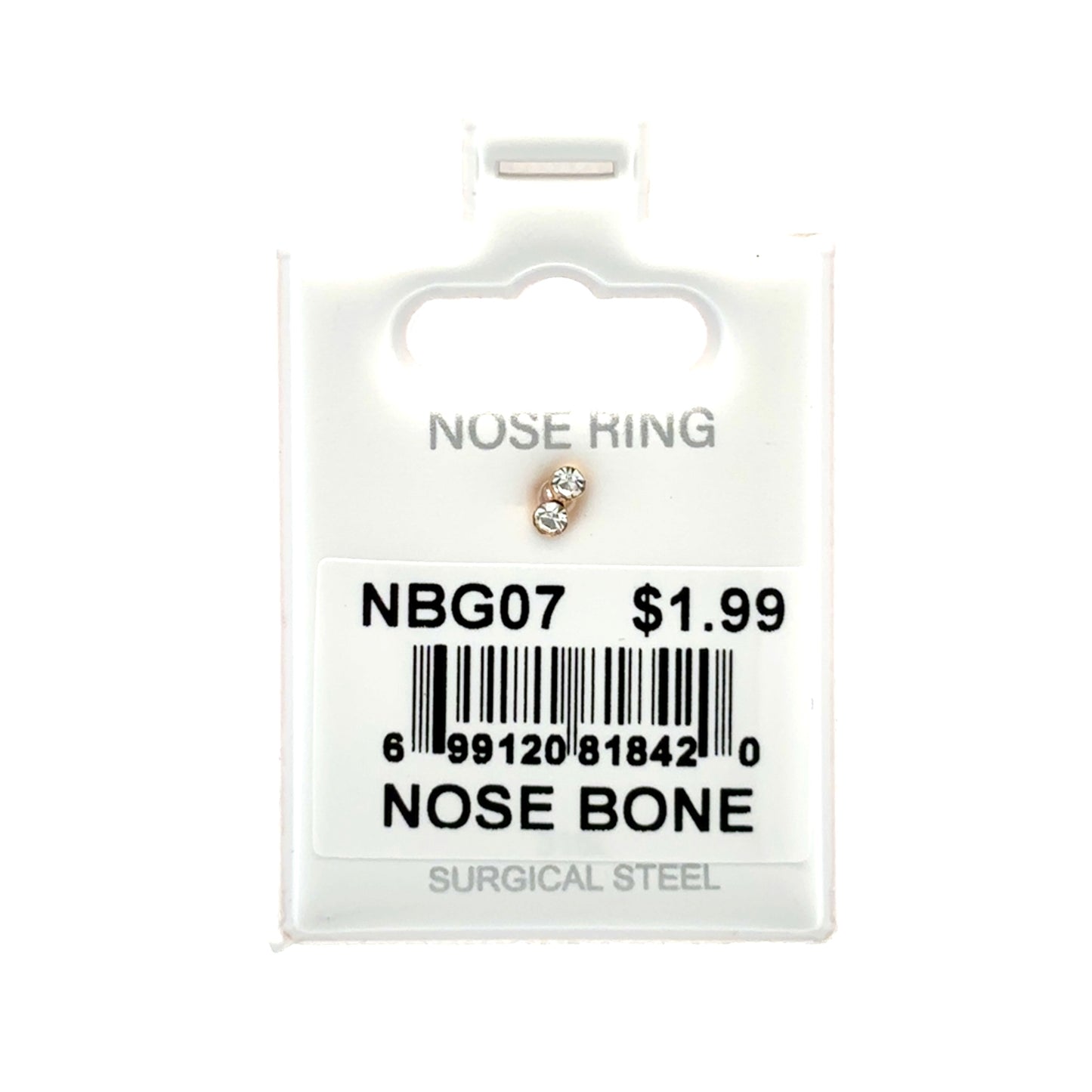 Stainless Steel Nose Ring - Bone #07