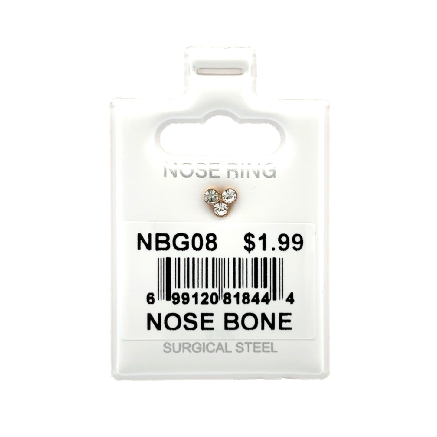 Stainless Steel Nose Ring - Bone #08