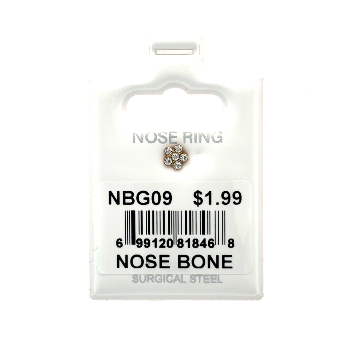 Stainless Steel Nose Ring - Bone #09