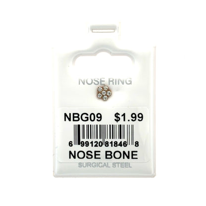 Stainless Steel Nose Ring - Bone #09