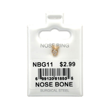 Stainless Steel Nose Ring - Bone #11