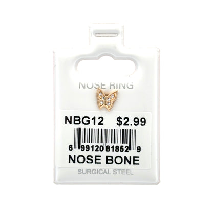 Stainless Steel Nose Ring - Bone #12