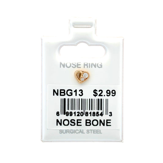 Stainless Steel Nose Ring - Bone #13