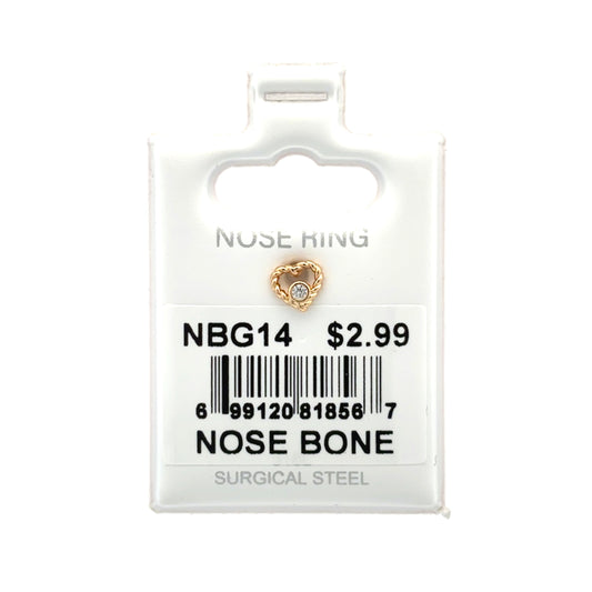 Stainless Steel Nose Ring - Bone #14
