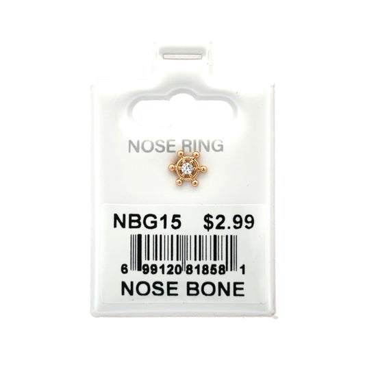 Stainless Steel Nose Ring - Bone #15