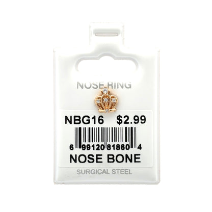 Stainless Steel Nose Ring - Bone #16