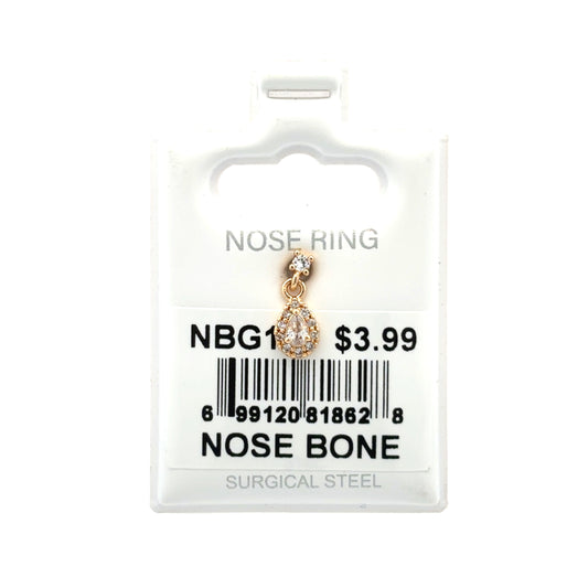 Stainless Steel Nose Ring - Bone #17