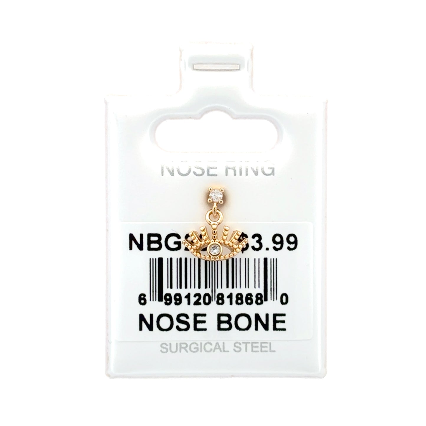 Stainless Steel Nose Ring - Bone #20
