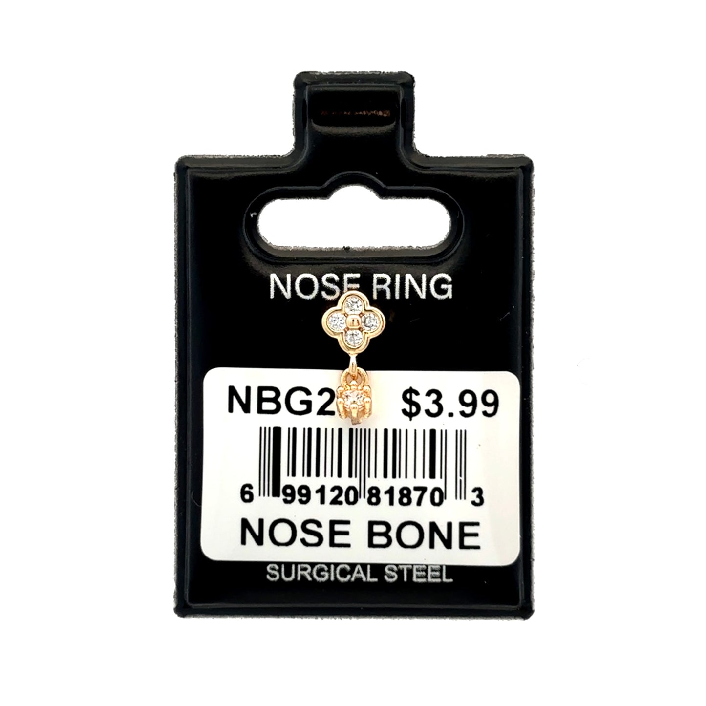 Stainless Steel Nose Ring - Bone #21