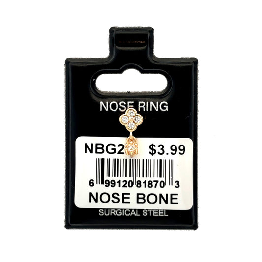 Stainless Steel Nose Ring - Bone #21