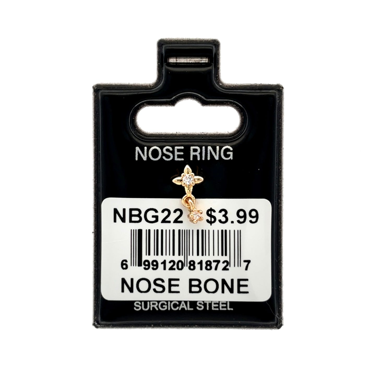 Stainless Steel Nose Ring - Bone #22