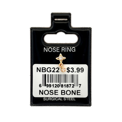 Stainless Steel Nose Ring - Bone #22
