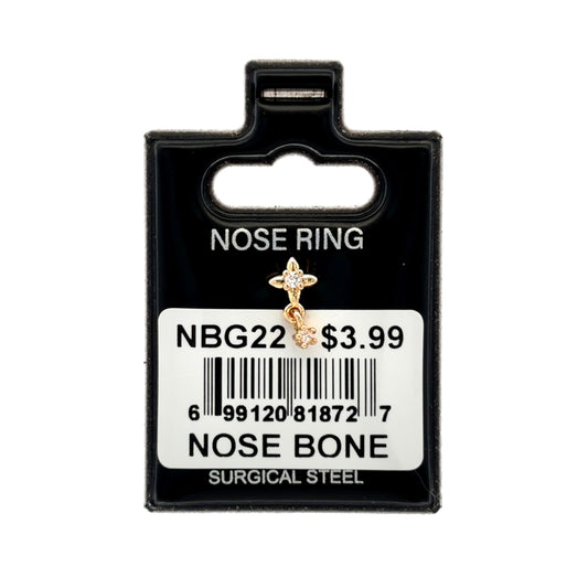 Stainless Steel Nose Ring - Bone #22