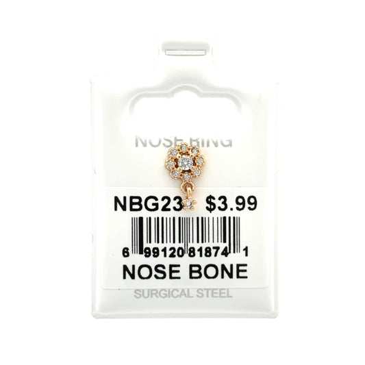 Stainless Steel Nose Ring - Bone #23