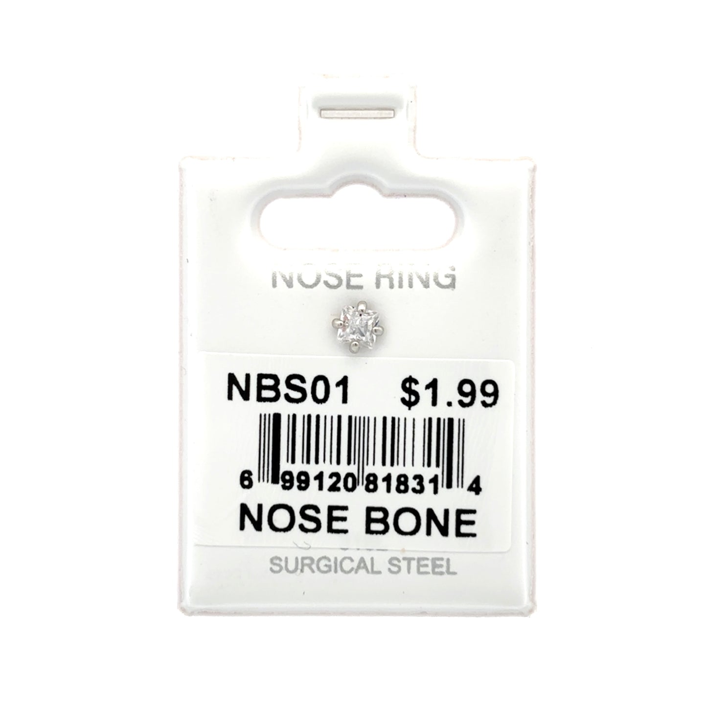 Stainless Steel Nose Ring - Bone #01