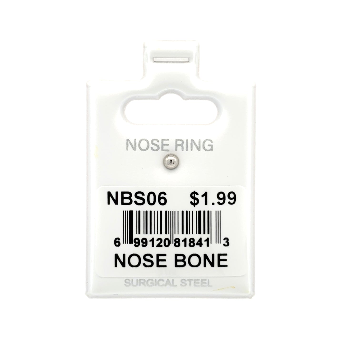 Stainless Steel Nose Ring - Bone #06
