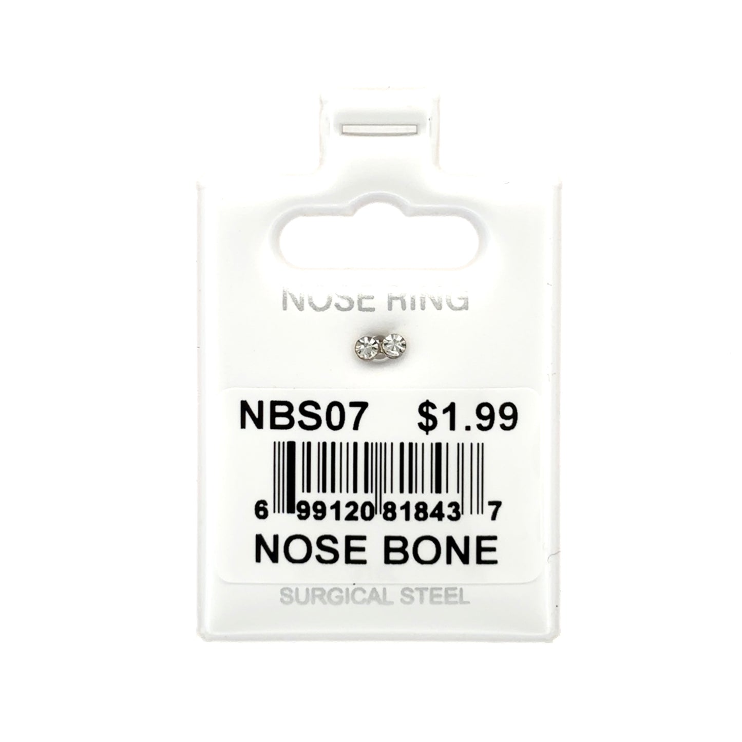 Stainless Steel Nose Ring - Bone #07