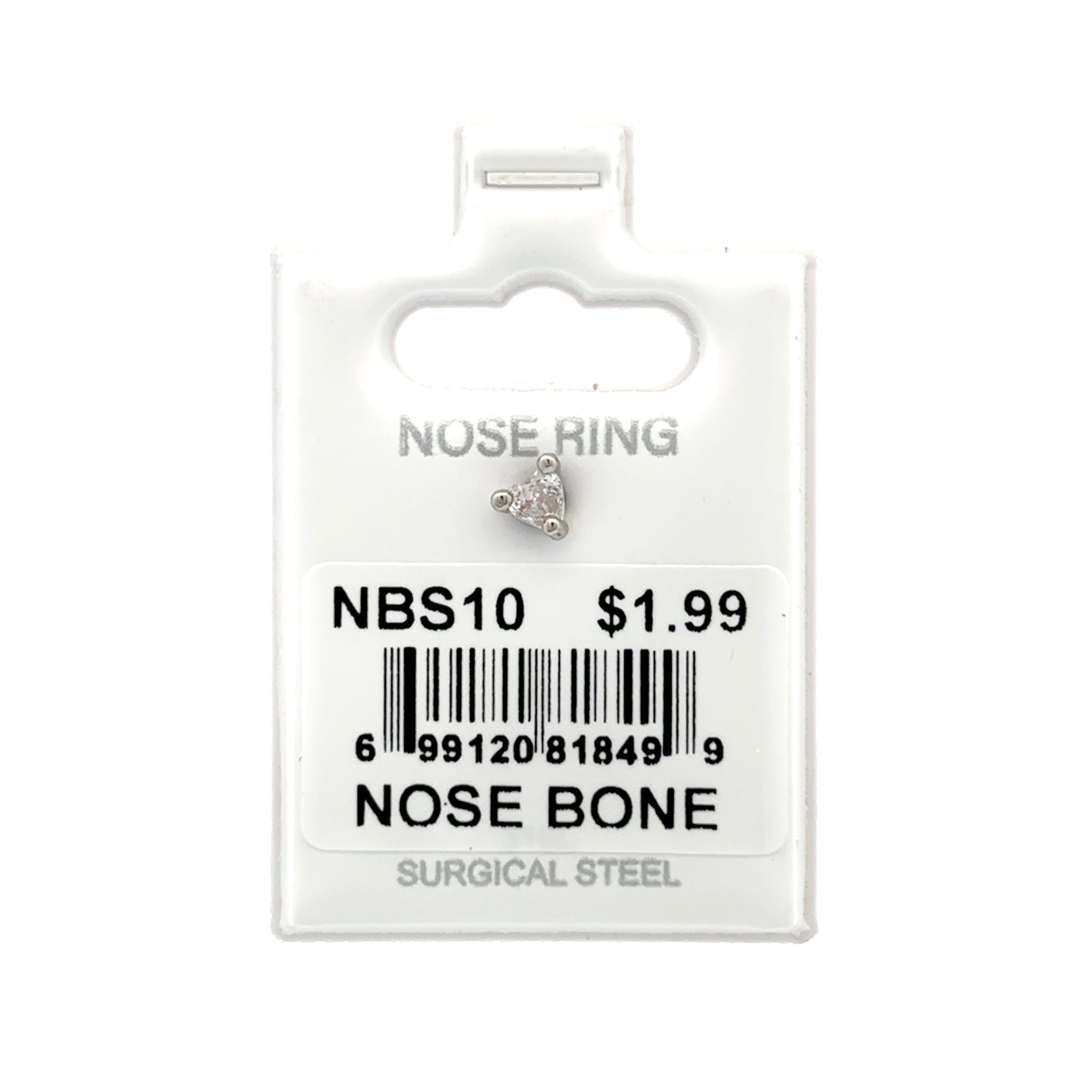 Stainless Steel Nose Ring - Bone #10