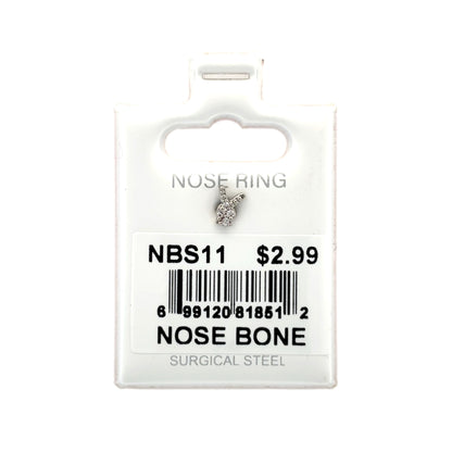 Stainless Steel Nose Ring - Bone #11