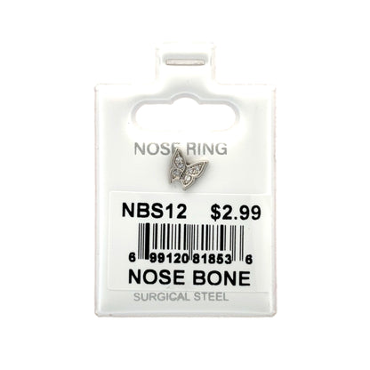 Stainless Steel Nose Ring - Bone #12