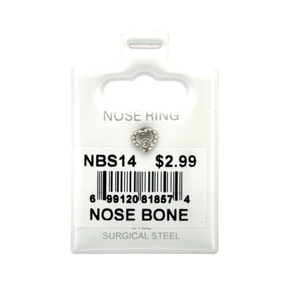 Stainless Steel Nose Ring - Bone #14