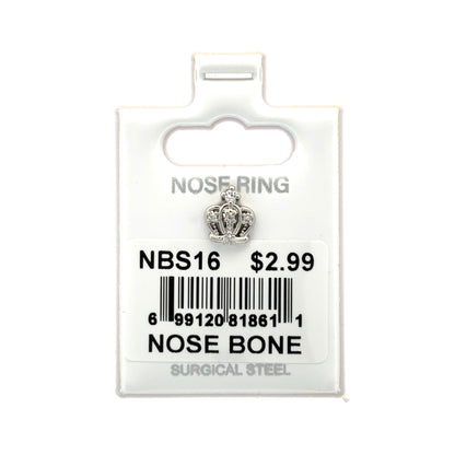 Stainless Steel Nose Ring - Bone #16