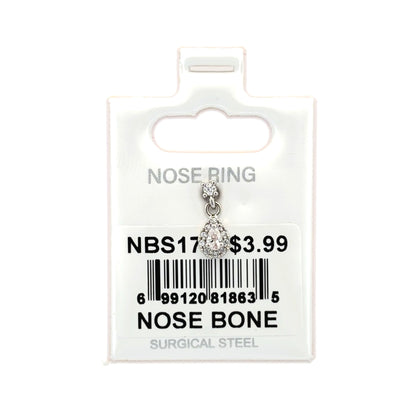 Stainless Steel Nose Ring - Bone #17