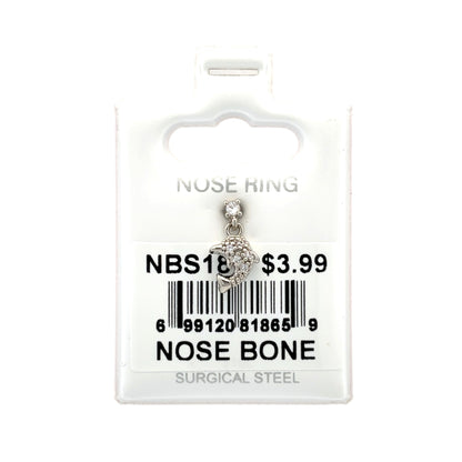 Stainless Steel Nose Ring - Bone #18