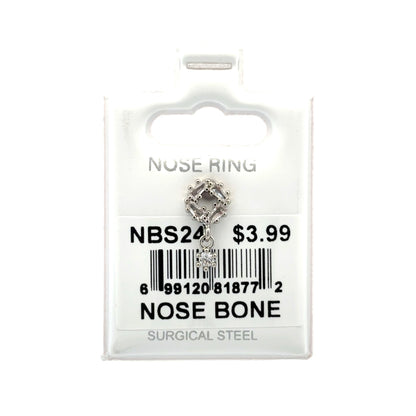 Stainless Steel Nose Ring - Bone #24