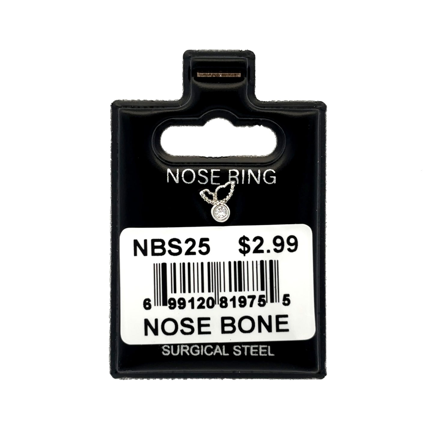 Stainless Steel Nose Ring - Bone #25