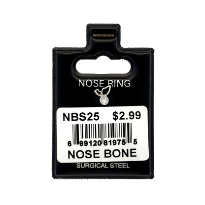 Stainless Steel Nose Ring - Bone #25