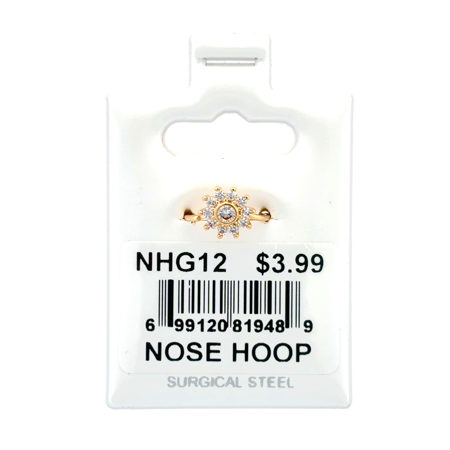 Stainless Steel Nose Ring - Hoop #12