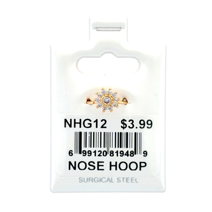 Stainless Steel Nose Ring - Hoop #12