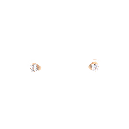 Cubic Zirconia Earrings Square - 4MM