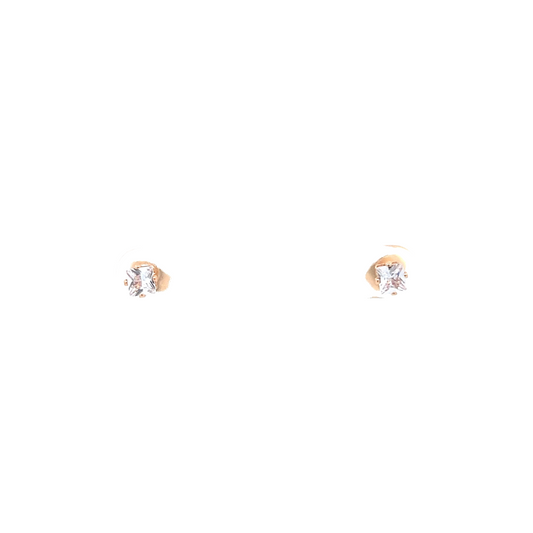 The One Cubic Zirconia Earrings Square - 4MM