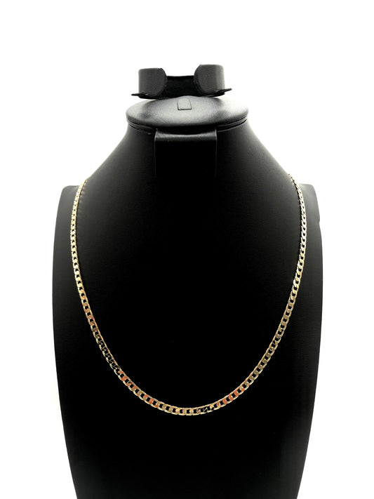 18K Chain Necklace #02 - FLAT CUBAN 24inch 5mm